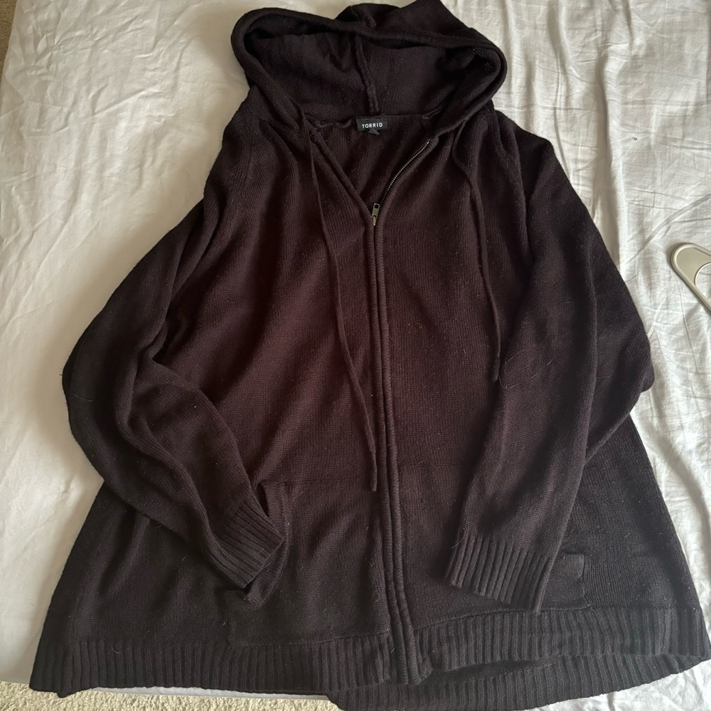 Torrid Black Zip Hoodie Size 4